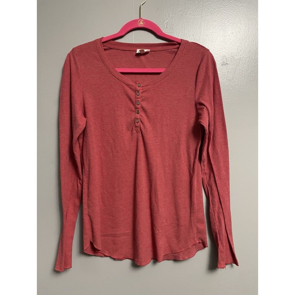 Pulse SET OF 4 Red Black Green Purple Knit Button Scoop Neck Women's Top Size S